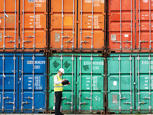 Checking shipping containers — freight forwarding services