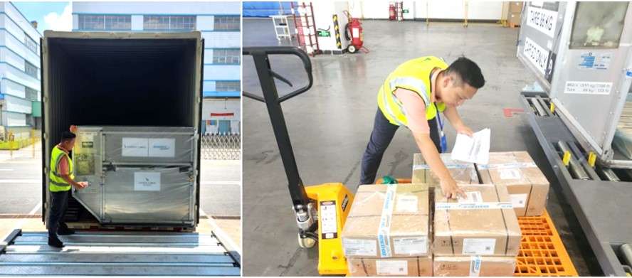 Dimerco coordinated to arrange trucking to Dongguan Logistics Park for ULD breakdown